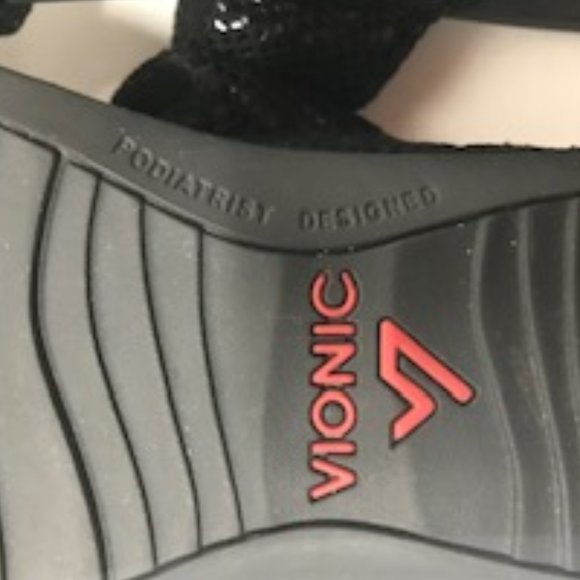 Vionic Black Lizard Rio Platform Slide Sandals - Picture 14 of 16